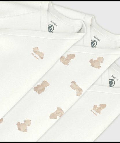 Set van 3 katoenen babyrompertjes (LM) - bunny