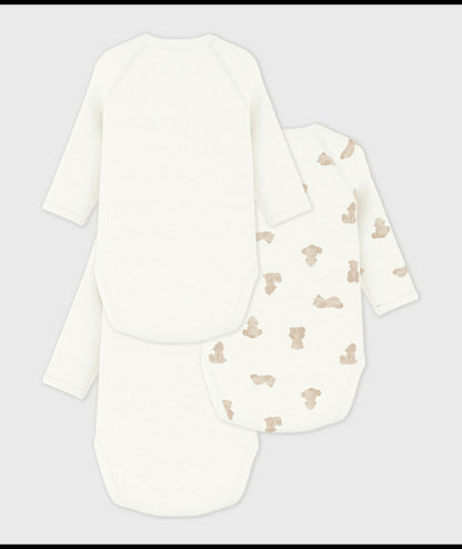 Set van 3 katoenen babyrompertjes (LM) - bunny