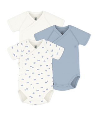 Set van 3 katoenen babyrompertjes met print KM - wolkjes