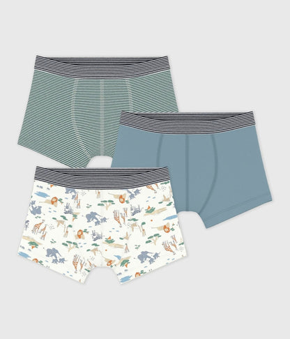 Setje van katoenen boxershorts met savanneprint voor kinderen