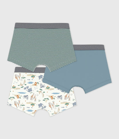 Setje van katoenen boxershorts met savanneprint voor kinderen