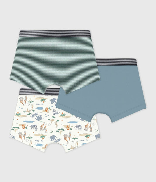 Setje van katoenen boxershorts met savanneprint voor kinderen