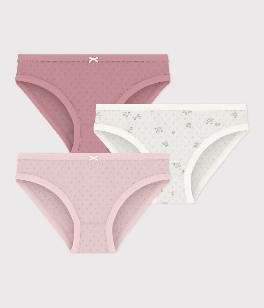 Katoenen onderbroekjes met bloemetjes (3-pack)