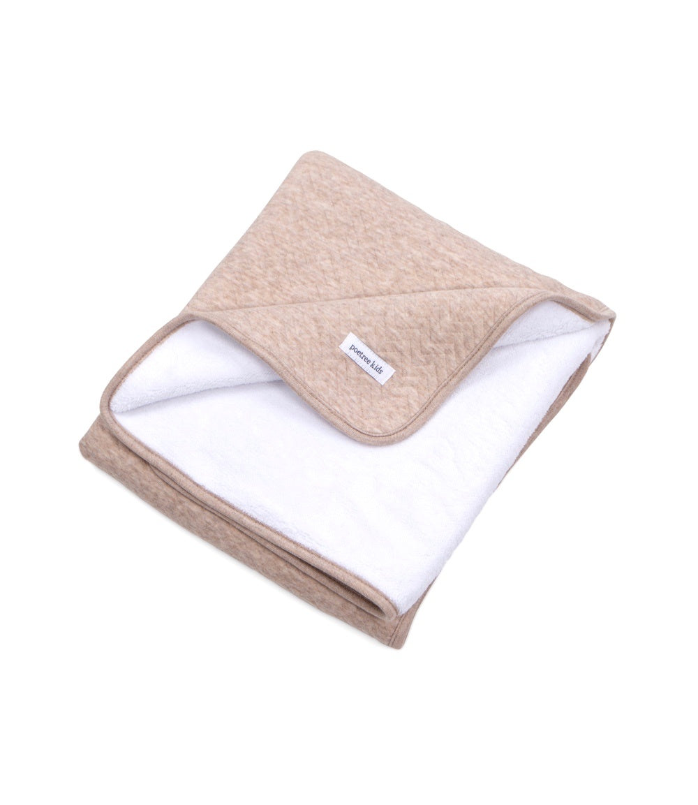 Wiegdeken gevoerd Chevron Light Camel
