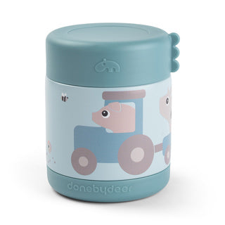 Insulated food jar Tiny farm Blue 300 ml