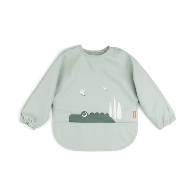 Sleeved pocket bib Croco Green