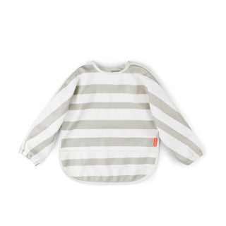 Sleeved pocket bib Stripes Sand
