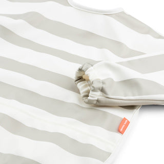 Sleeved pocket bib Stripes Sand