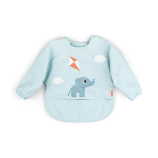 Sleeved pocket bib Playground Blue