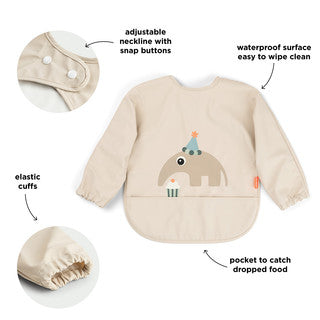 Sleeved pocket bib Celebration Sand