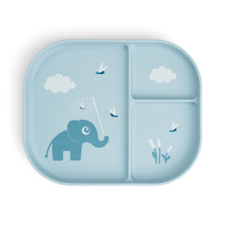 Foodie compartment plate Elphee Blue