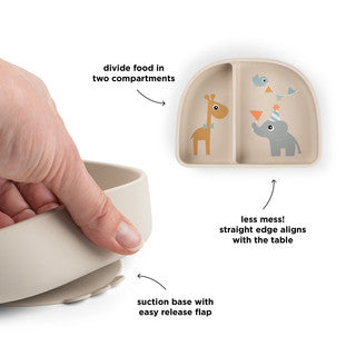 Stick&Stay compartment bowl Celebration Sand