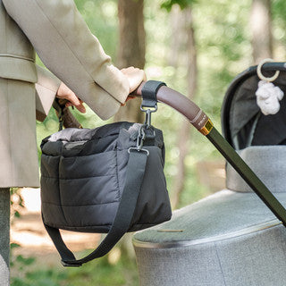 Quilted stroller bag Black