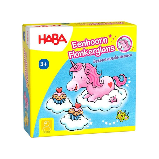 Mini spel- Eenhoorn Flonkerglans - Betoverende memo 3+