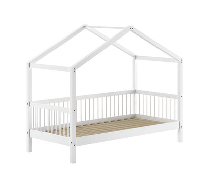 Huisbed 90 x 200 Beuk wit + bedlade