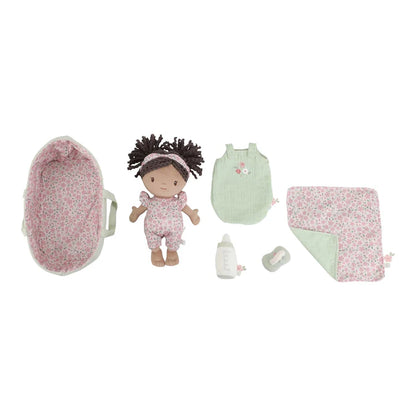 Babypop in mandje Evi