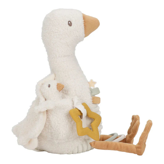 Activiteitenknuffel Gans - Wit - Little Goose