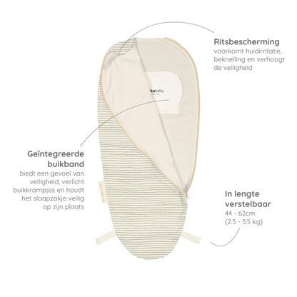 Piep - 0/3 M - Cotton - Green Stripes