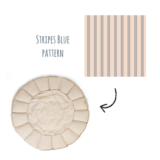 Organic babyspeelkleed & cocon - stripes blue