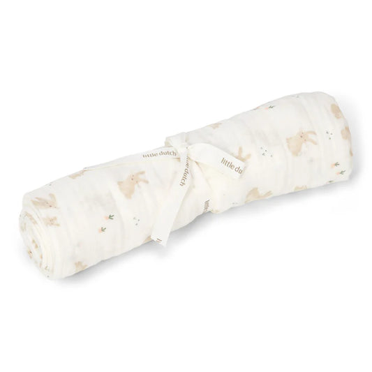 Swaddle - Wit - 120 cm - Newborn Naturals - Baby Bunny