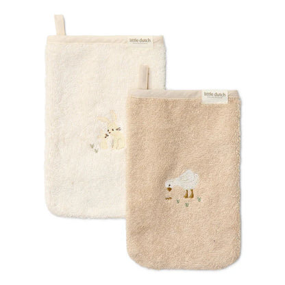 Washandjes set - Wit - Newborn Naturals - Baby Bunny