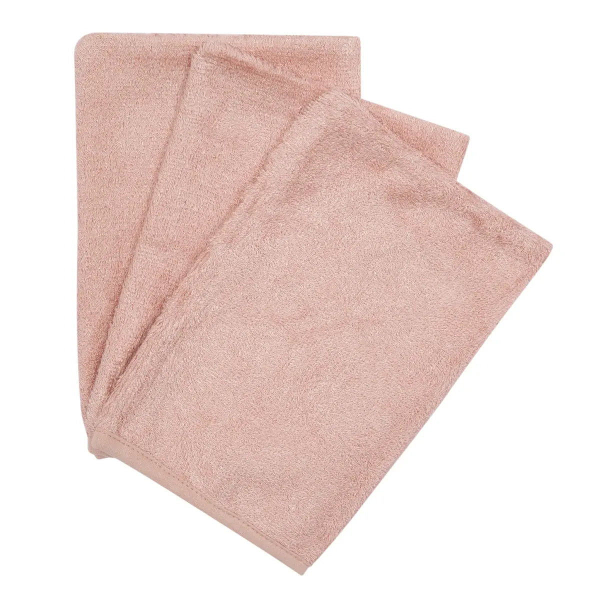 Set van 3 washandjes - Misty Rose